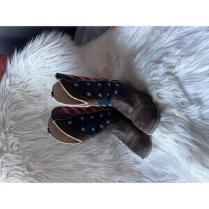 Roper Western Boots with American Flag Design